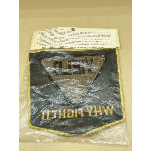 Iron-On Patch By Pik A Pocket Rayberg SupplyCo Hippie 6” Yield Why Fight It - Picture 6 of 8